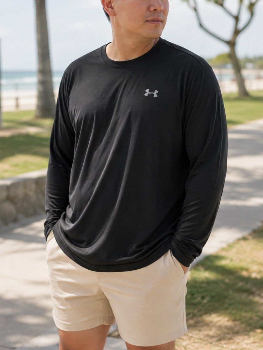 Under Armour Black Long Sleeve Athletic Shirt Moisture Wicking Activewear Top